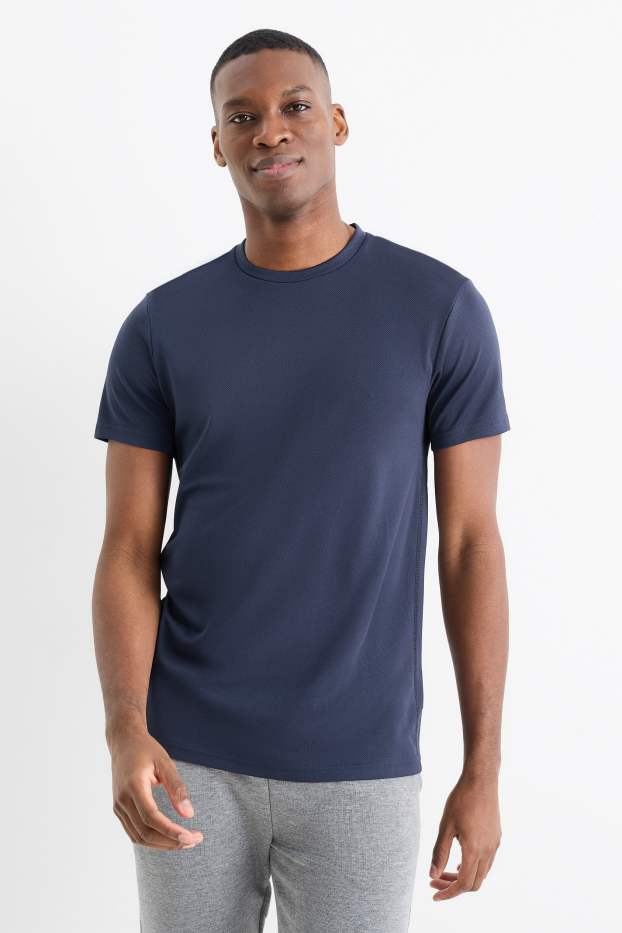 Heren - Sportshirt - regular fit - donkerblauw