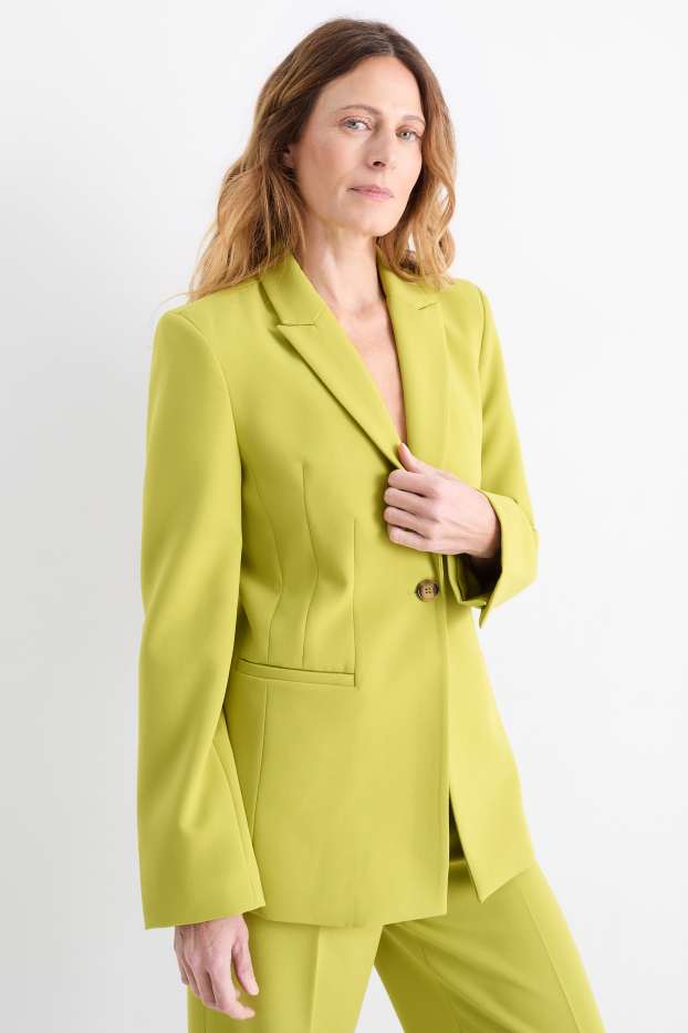 Women - Business blazer - fitted - light green