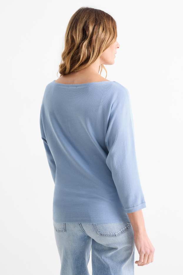 Mujer - Jersey de punto fino - azul claro