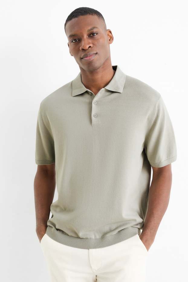 Hommes - Polo - gris