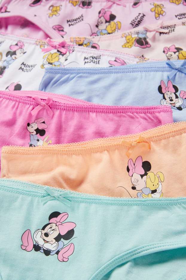 Enfants filles - Lot de 7 - Minnie Mouse - culottes - rose