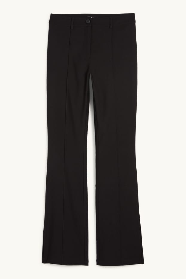 Donna - Pantaloni - vita media - bootcut fit - nero