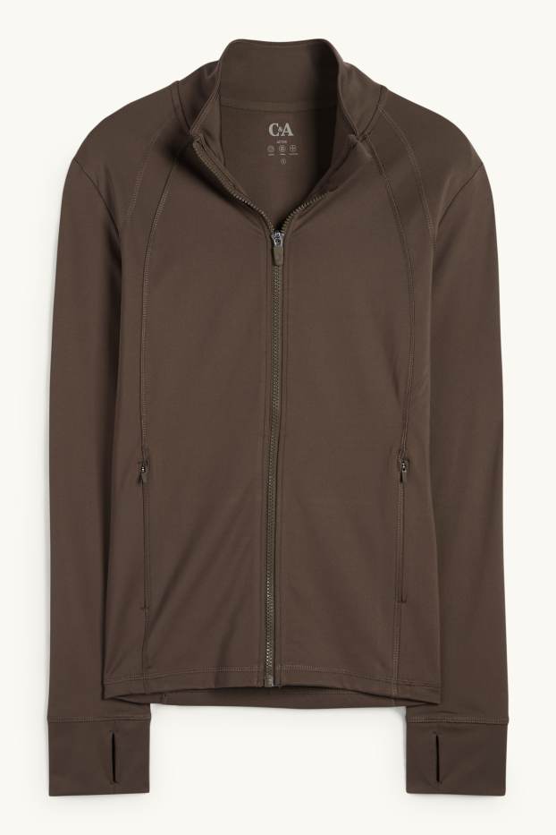 Femmes - Veste de sport - 4-Way-Stretch - protection UV - marron foncé