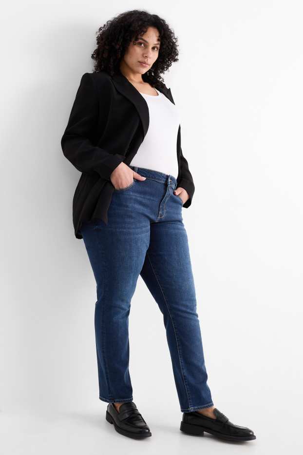 Femmes - Slim jean - mid waist - shaping jean - LYCRA® - jean bleu foncé