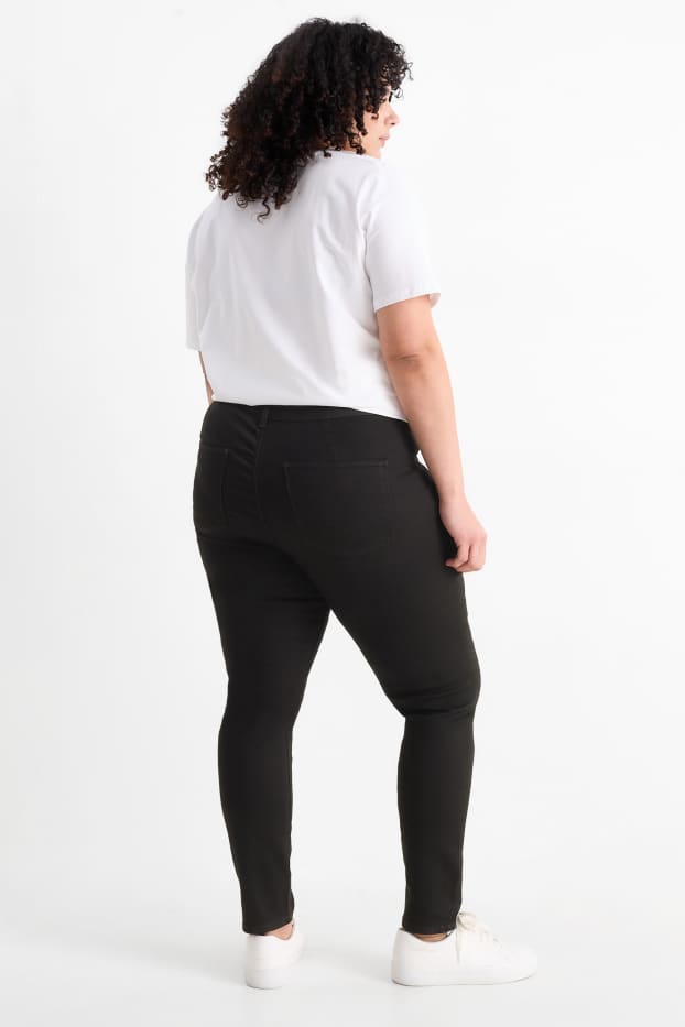 Damen - Jegging Jeans - High Waist - schwarz