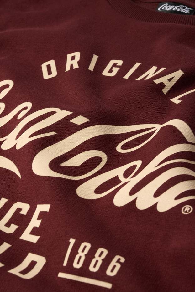 Hommes - Sweat-shirt - Coca-Cola - rouge foncé