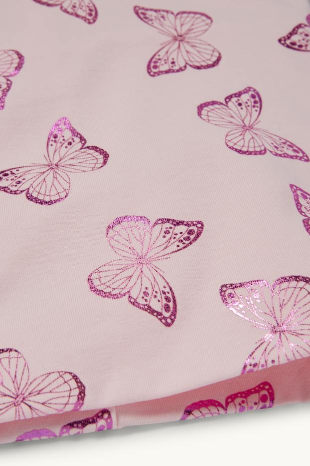 Kinderen: meisjes - Vlinder - colsjaal - roze