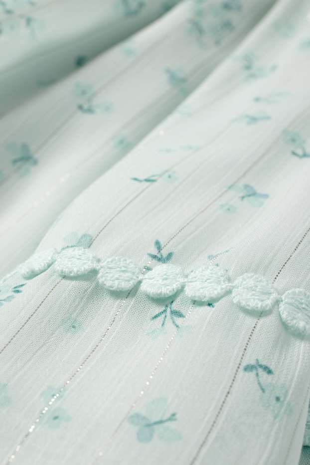 Children Girls - Dress - floral - mint green