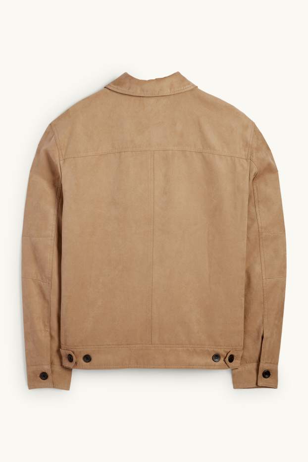 Men - Jacket - faux suede - brown