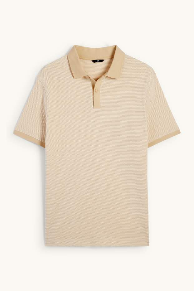 Home - Polo - regular fit - texturat - taronja clar