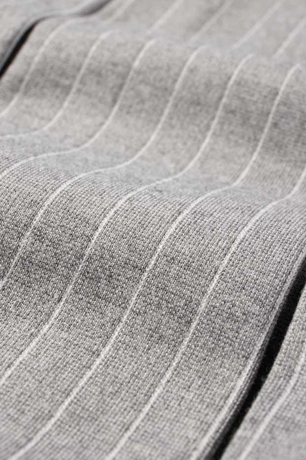 Damen - Skort - gestreift - grau