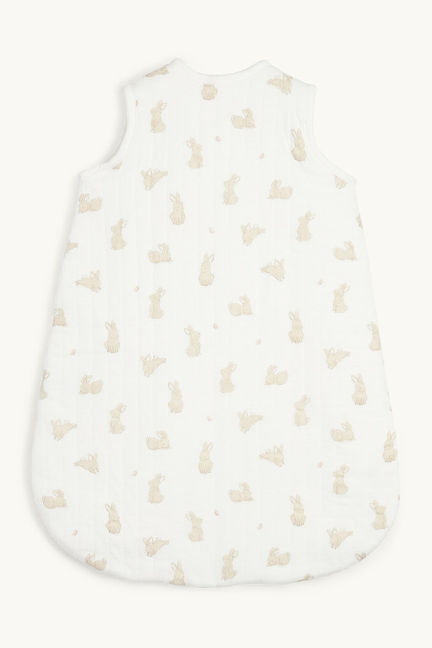 Baby Girls - Bunny rabbit - baby sleeping bag - 0-4 months - cremewhite