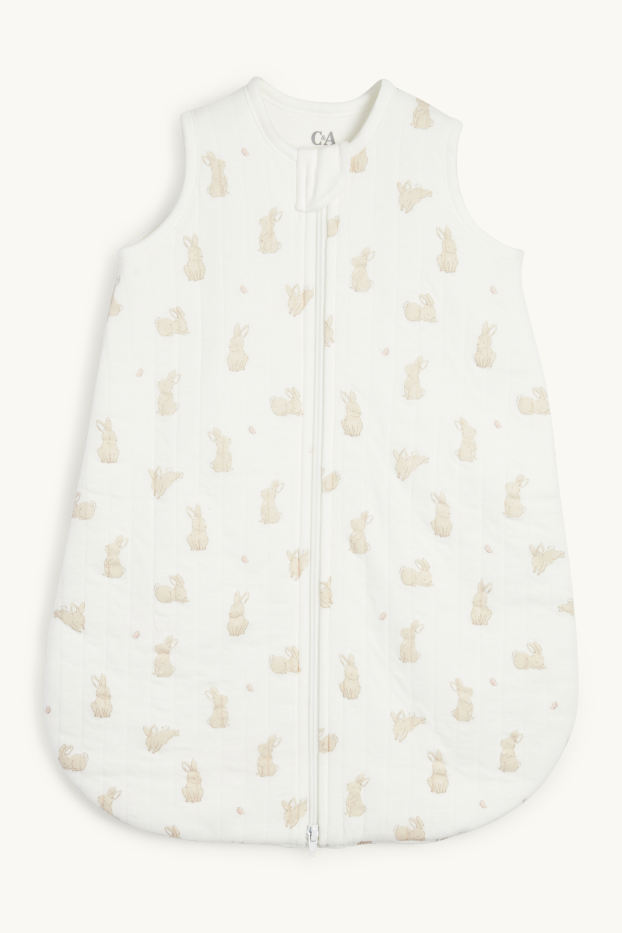 Baby Girls - Bunny rabbit - baby sleeping bag - 0-4 months - cremewhite