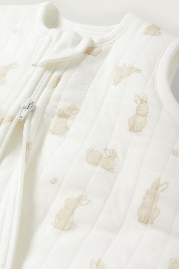 Baby Girls - Bunny rabbit - baby sleeping bag - 0-4 months - cremewhite