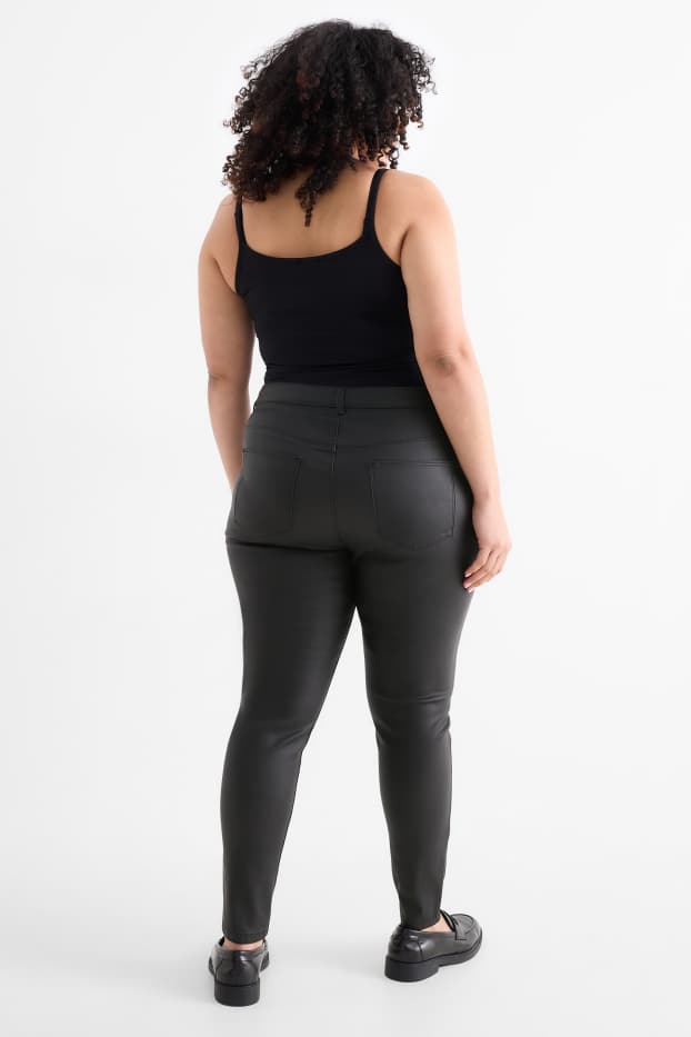 Women - Trousers - high waist - skinny fit - black