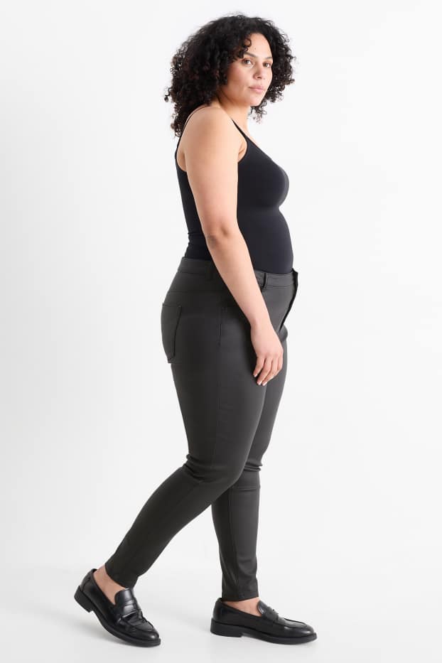 Women - Trousers - high waist - skinny fit - black