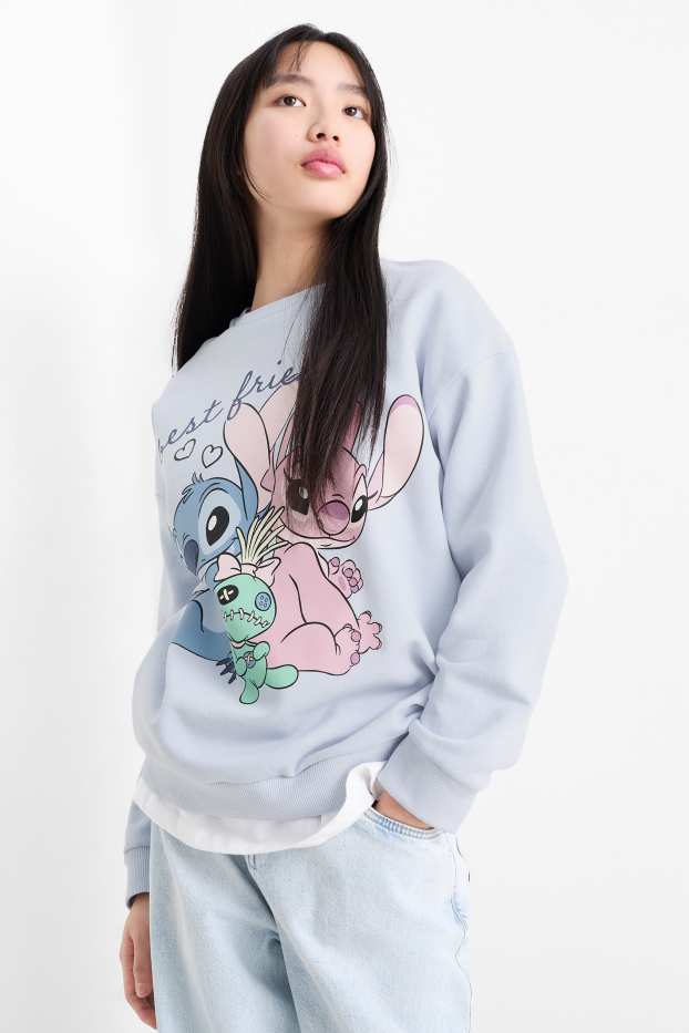 Enfants filles - Lilo & Stitch - sweat - bleu