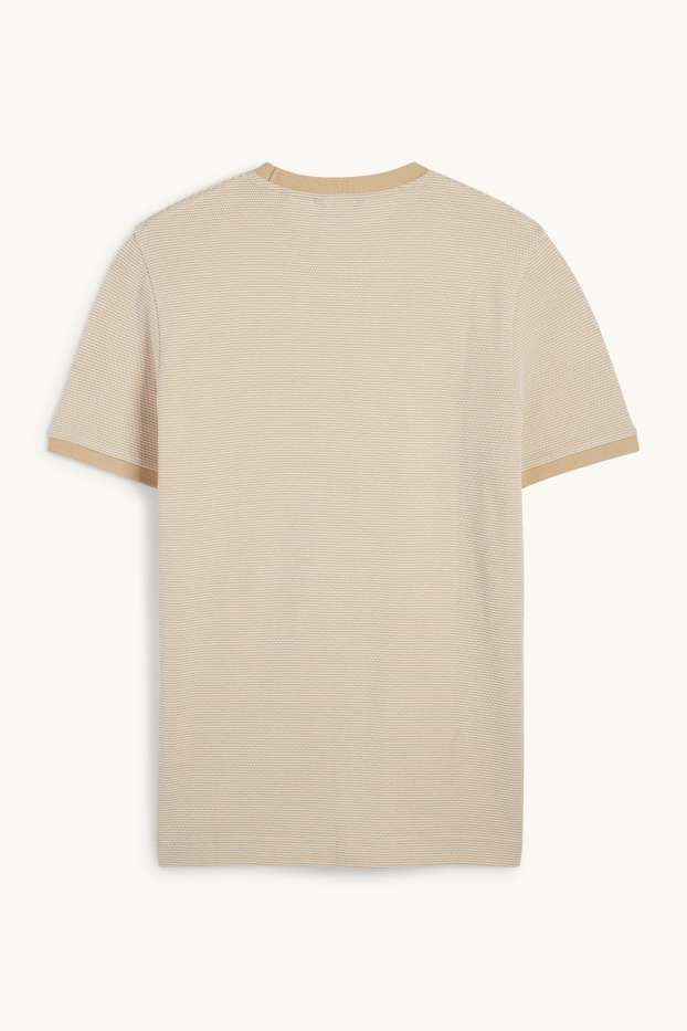 Home - Samarreta de màniga curta - texturada - beix