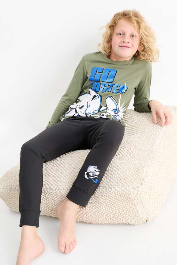 Enfants garçons - Sonic - pyjama - 2 pièces - vert