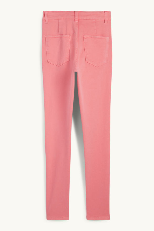 Femmes - Jegging jean - high waist - rose