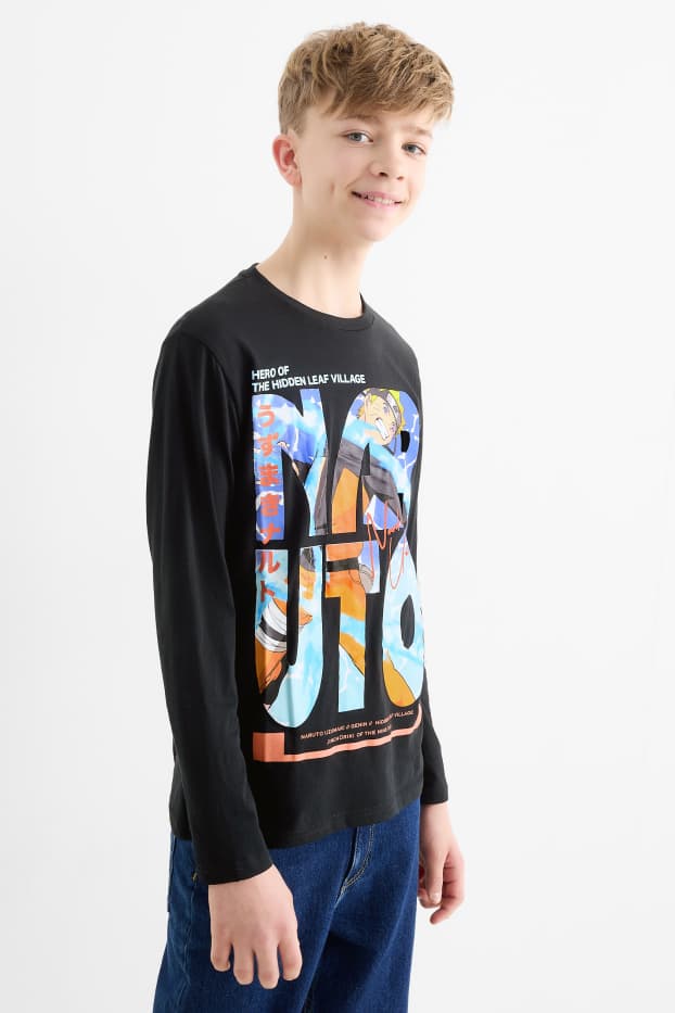 Kinder Jungen - Naruto - Langarmshirt - schwarz