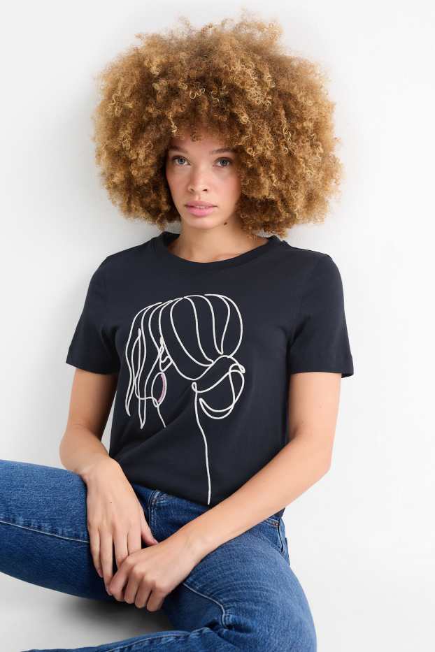 Damen - T-Shirt - dunkelblau
