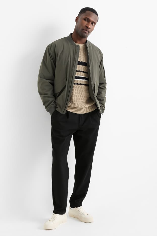 Bărbați - Chino - tapered fit - negru