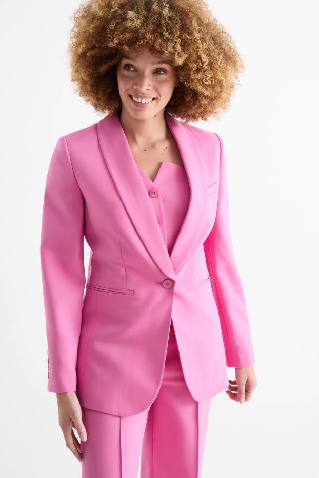 Donna - Blazer lungo - regular fit - fucsia
