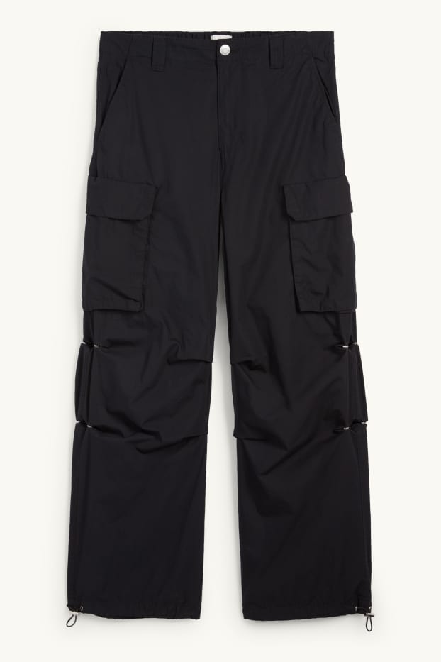 Herren - Cargohose - Relaxed Fit - schwarz