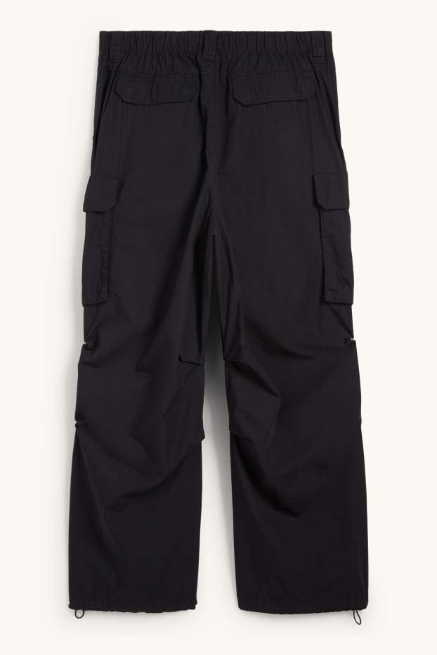 Herren - Cargohose - Relaxed Fit - schwarz