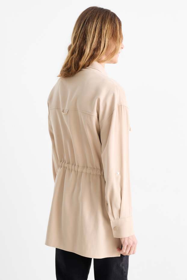 Damen - Bluse - hellbeige