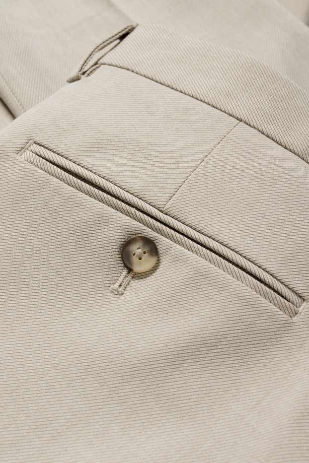 Heren - Broek uit het combi-systeem - slim fit - elastisch - licht beige