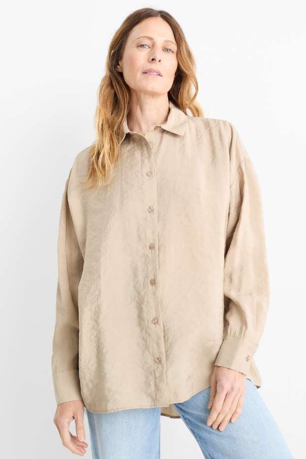Women - Blouse - taupe