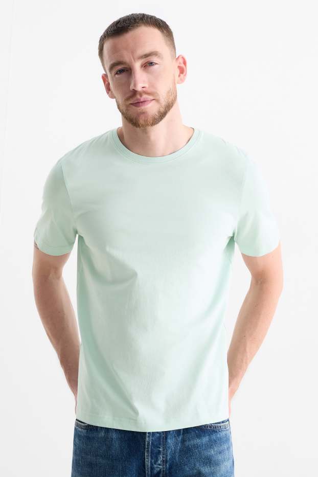 Hommes - T-shirt - regular fit - vert menthe