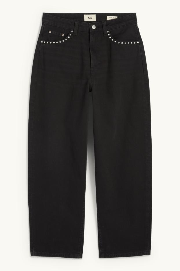 Femmes - Barrel jean - mid waist - noir