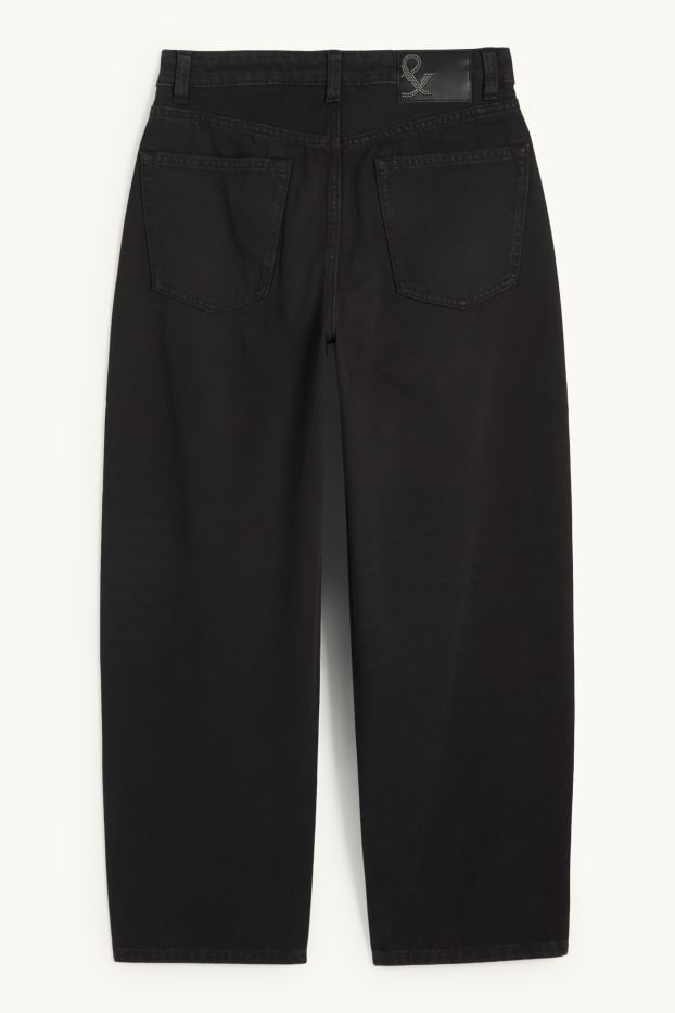 Femmes - Barrel jean - mid waist - noir