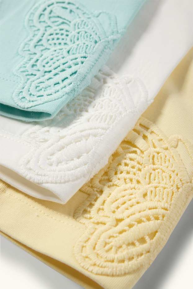 Kinder Mädchen - Multipack 3er - Schmetterling - Capri-Leggings - türkis