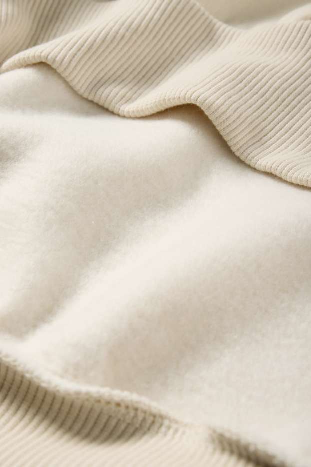 Femmes - Sweat court - beige clair