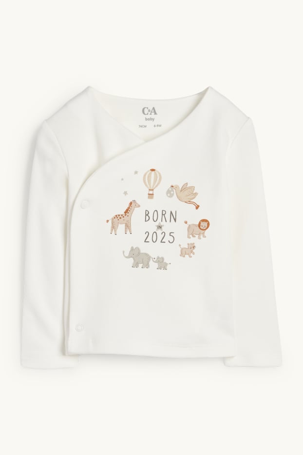 Unisex - Wild animals - newborn outfit - 2-piece - white
