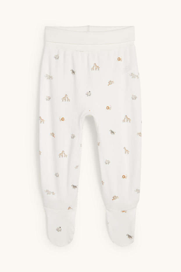 Unisex - Wild animals - newborn outfit - 2-piece - white