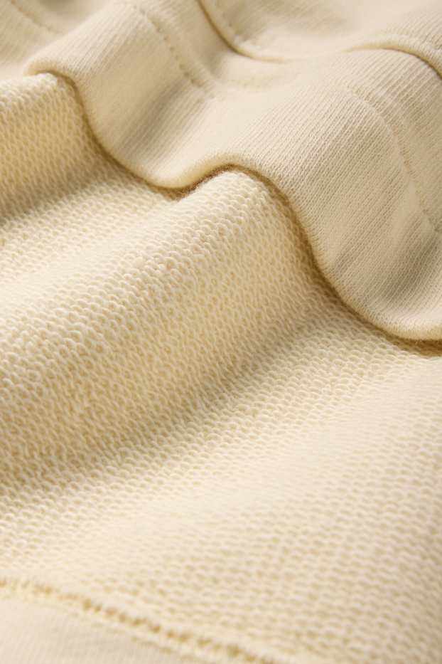 Pánské - Mikina s kapucí - světle žlutá