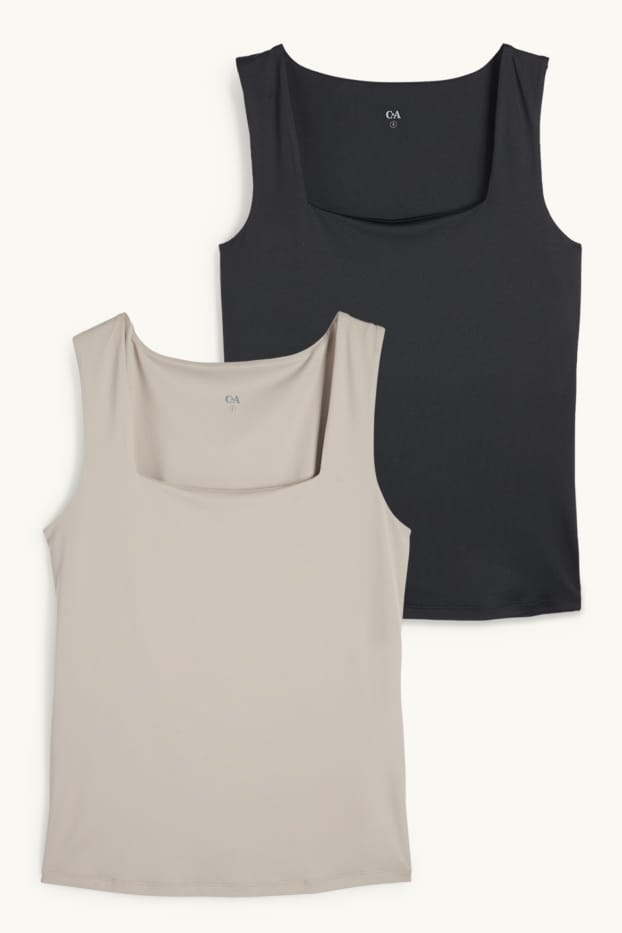 Femmes - Lot de 2 - hauts - noir / gris