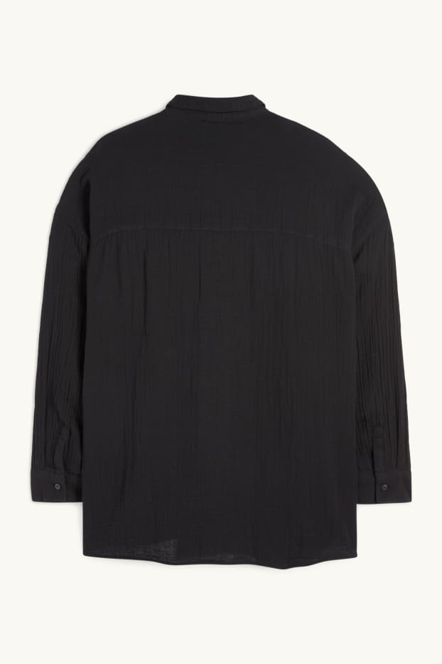 Donna - Blusa in mussola - nero