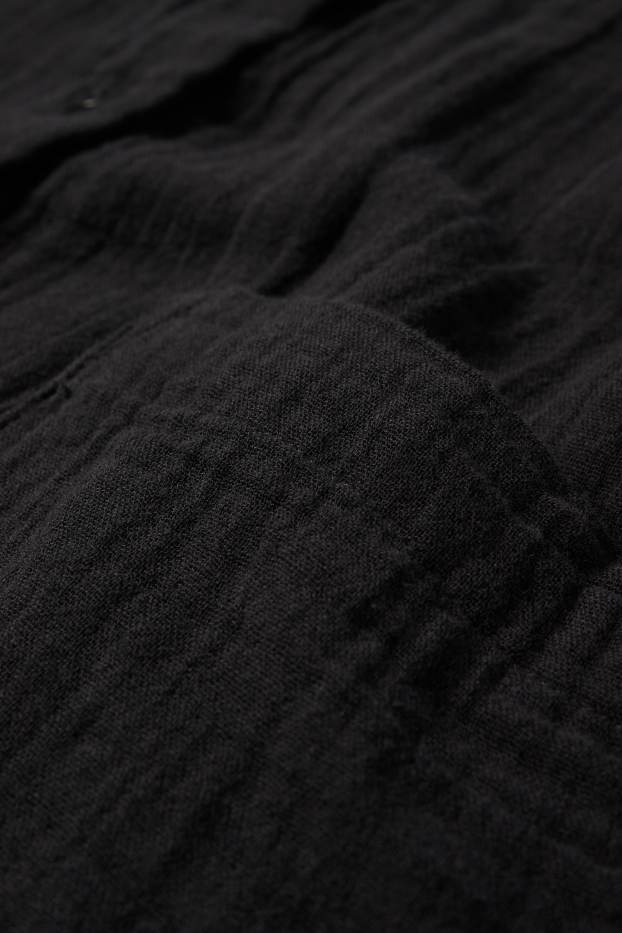 Donna - Blusa in mussola - nero