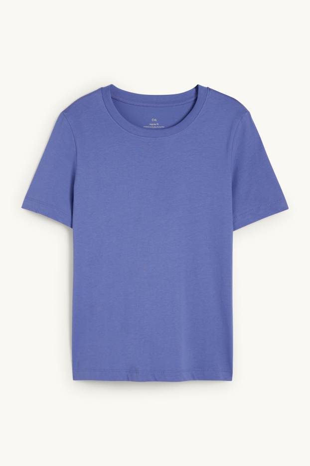 Damen - T-Shirt - Regular Fit - blau