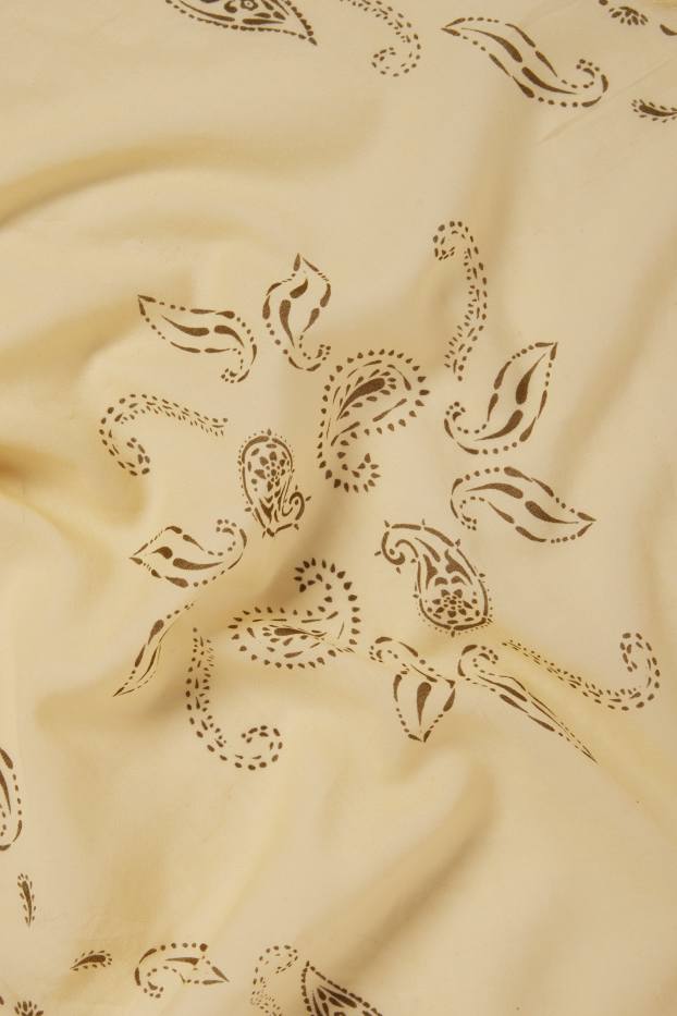 Dames - Sjaaltje - met patroon - geel