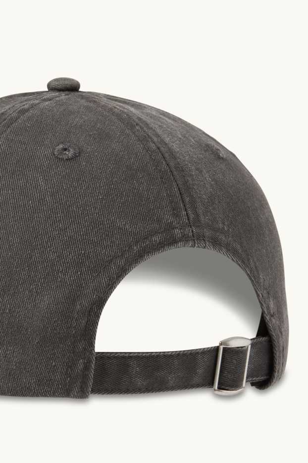 Men - Denim cap - dark gray