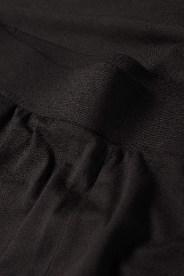 Femei - Pantaloni din jerseu - talie medie - straight fit - negru