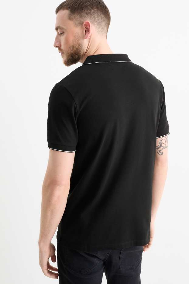 Herren - Poloshirt - schwarz