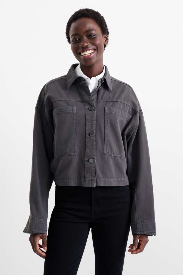 Women - Blouse - dark gray